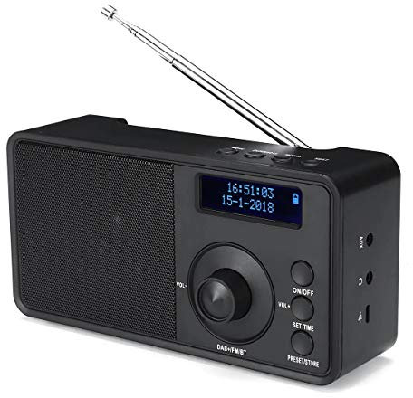 PRIZOM Portable + Digital Radio Wireless Bluetooth Stereo Speaker LCD Display Outdoor Headset Support FM AUX