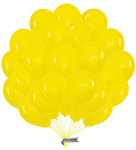 Gelbe luftballons 50 stück. Gelbe luftballons aus natürlichem Latex. Lufballons mit einem Durchmesser von 28 cm. Ideal zur Dekoration von Geburtstags-, Hochzeits- und baby shower.