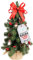 Creative Home Kleiner Weihnachtsbaum Rot Geschmückt | Höhe 40 cm | Künstlicher Tannenbaum Mini | für Tisch Schreibtisch Büro | Innen & Außen | Weihnachtsdeko Geschenk