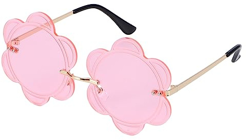 Dazzleimart Strawberry Shape Sunglasses Retro Trendy Fun Sunglasses for Women Men Christmas Decorations Party Favor