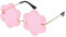 Dazzleimart Sonnenbrille in Blumenform, Retro, trendig, lustig, für Damen und Herren, Weihnachtsdekoration, Partygeschenk (Blumen-Rosa)
