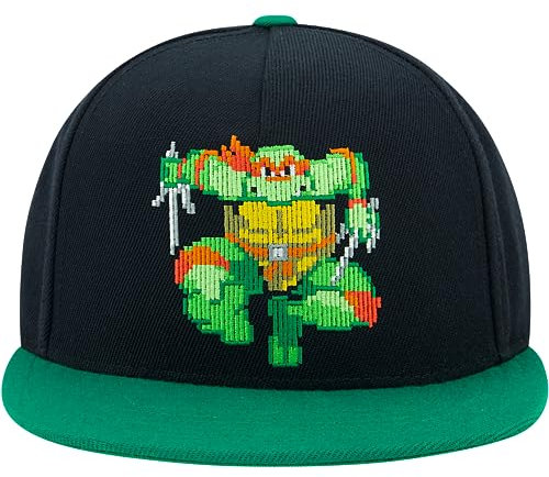 Concept One Teenage Mutant Ninja Turtles Cap, TMNT Erwachsene Skater Snapback Baseballmütze mit Flacher Krempe, Schwarz, Einheitsgre