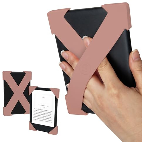Strapsicle Cinghia a mano Strapsicle per Kindle & Kobo - Paperwhite 7-10 Gen + molti Kobo - 2 cinghie - Presa leggera per lettura comoda - Medio - Caramello