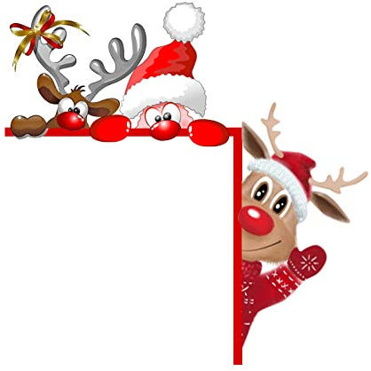 Türrahmen Deko Weihnachten, Lustige Weihnachten Türecke Holz Dekoration, Weihnachten /Weihnachtsmann/Schneemann Geschenke Türdeko Weihnachten,für Die Dekoration Von Türrahmen, (2B-B, Einheitsgröße)