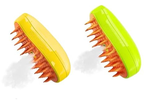 Cat Steam Brush, Steamy Cat Brush-3 In1 Cat Steamy Brush Spritz Defur Comb for Cats, Steam Pet Brush for Cats Dog Steamy Brush Pro Cat Steamer Brush for Removing Tangled and Loosse Hair Rechargeable