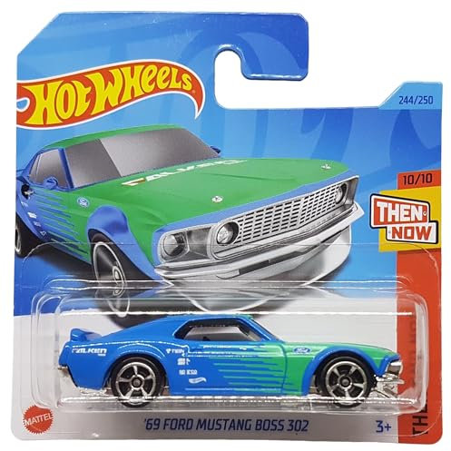 Hot Wheels - ´69 Ford Mustang Boss 302 - Then and Now 10/10 - HKJ48 - Short Card - Falken Design - Mattel 2023