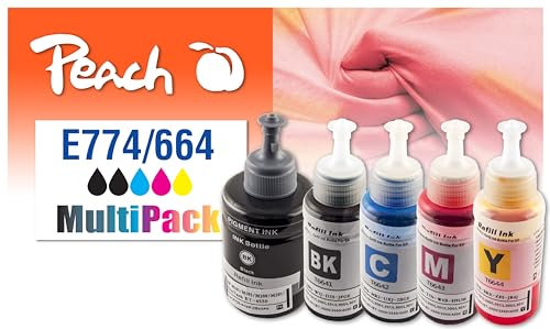 Peach E664/774 Spar Pack Tintenflaschen (2xBK, C, M, Y) ersetzt No. 664, No. 774