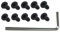 Vis de Scooter électriques 10PSC M-5 Pièces Set Corrige Compatible avec M365 Pro 11PCS