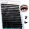 Einzeln Wimpern 100D DIY Cluster Wimpern 0.07 D Curl 10-18 Mix Individuelle Wimpern Extensions Wimpernverlängerung Volume Wimpernbüschel Wimpern zu Hause GEMERRY Wimpern (100D-0.07D-10-18mm)