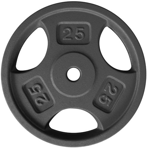 Yes4All 1 Inch Grip Cast Iron Weight Plates for Dumbbells – Standard Weight Plates - 25lb - Single