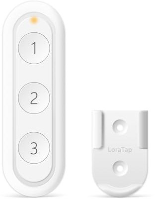 LoraTap Intelligente ZigBee Fernbedienung - 3-Tasten-Steuerung für Tuya ZigBee Rollladen- und Schaltmodule, Einfache Handhabung, Kompatibel mit Smart Life App, ZigBee Hub Erforderlich