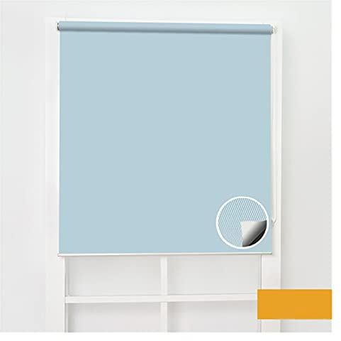 Fensterblenden Rollfilter Blackout mit Kassettenwandmontage Blackout Fensterjalousien for Küchen-Halbvorhang Aluminium-Röhrchen-Perlen-Einstellkabel Fensterdekoration mit mehrstufigen Blättern(E,W90xH
