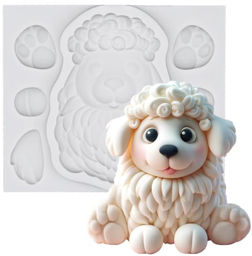 Fondant Form Silikon Schäferhund Bauernhof Tier Kuchenaufsatz Tortendeko 6,7cm hoch