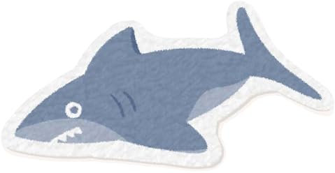 KYEQATY Hai Teppich niedliche Badematte 40 * 60 cm weich absorbierende Haifisch Bad Matte Nicht Slip lustiger Badegenahm Waschbar Dusche Teppich für Badezimmer Küche Schlafzimmer