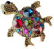 Broche tortue - Broche en forme de tortue - Épinglette pour femme avec motif animal - Broche décorative en émail et strass pour sac, Siehe Beschreibung, Métal, Voir description