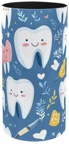 Pot à crayons à dents mignonnes pour bureau, école, maison