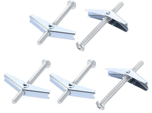 QUARKZMAN M8 x 100mm Bullone a Farfalla a Testa Tonda a Molla con Filettatura Maschio per Pareti Cave 20pz