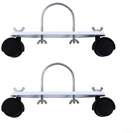 ComfyHarbor Oil Ting Lot de 2 roulettes pour radiateur hydroélectrique Support de poulie mobile spécial conçu pour s'adapter à différentes marques et modèles de radiateurs électriques (noir)