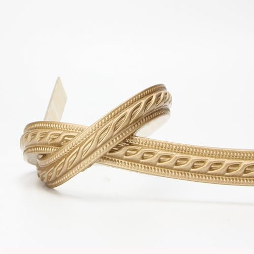 Baguette De Finition Tridimensionnelle, Garniture Murale, Moulure Adhésive Flexible, Bande De Séparation Plate, Pour Cadre De Miroir, Mur, Cheminée Et Décoration De Bricolage Pour La Maison(Champagne,