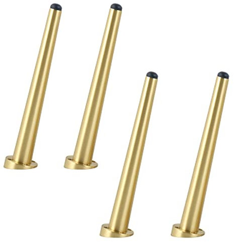 Pieds réglables en cuivre pur de qualité supérieure pour table basse et canapé - Pieds de rechange pré-percés pour table de lit, table en verre et meuble TV (12 cm et 25 cm)