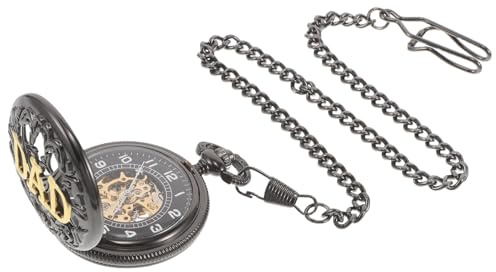 HANABASS Steampunk Mechanische Taschenuhr für Herren mit Römischen Ziffern Vintage Uhr mit Kette Langlebige Präzision Vielseitiger Stil für Alltag und Besondere Anlässe Geschenkidee
