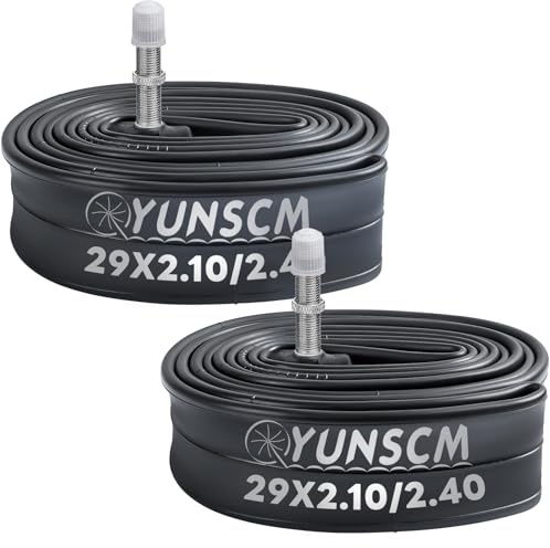 YunSCM 2PCS 54/62-622 29 Zoll Schlauch 29x2.10 29x2.125 29x2.20 29x2.25 29x2.3 29x2.35 29x2.40 TR4A-40mm Schrader-Ventil, Kompatibel 29 Zoll Fahrradschlauch/E-Fahrrad Schlauche 29x2.10/2.40
