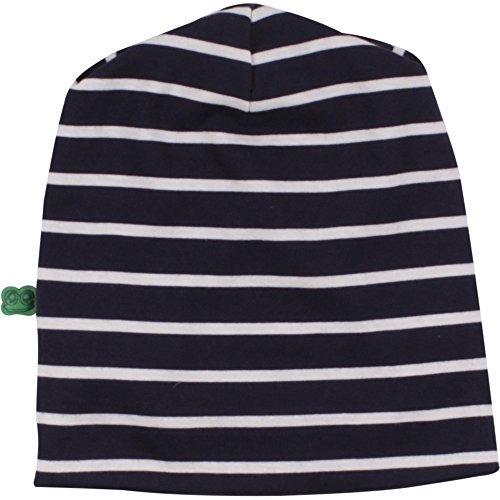 Fred's World by Green Cotton Unisex Baby Sailor Stripe Beanie Mütze, Blau (Navy 019392001), M (Herstellergröße: 68/74)