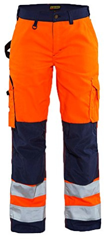 Blakläder High-Vis Damenhose ohne Nageltaschen und Arbeitshose ohne Werkzeugtaschen