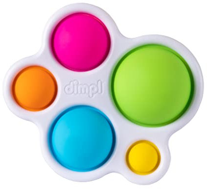 Fat Brain Dimpl, frühes Entwicklungsspielzeug, Lernspielzeug, Push und Pop Spielzeug, Fidget Toy Set für Babys, sensorisches Spielzeug für Babys, farbenfrohes Spielzeug ab 10 Monaten und älter
