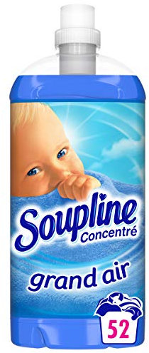 SOUPLINE - Adoucissant Concentré Soupline Grand Air - Assouplissant Linge - Fraîcheur Longue Durée - Pour des Textiles Incroyablement Doux - Facilite le Repassage - 1,3 L = 52 lavages - Lot de 3