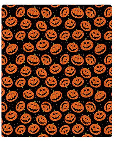YISUMEI Decke 150x200 cm Kuscheldecken Sanft Flanell Weich Fleecedecke Bettüberwurf Halloween Kürbis Flipflops