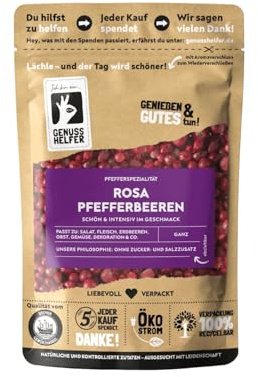 Bremer Gewürzhandel Pfeffer rot, ganz, Pfefferbeere rosa, leicht pikant, hervorragend für Salate und Gemüse, 50g
