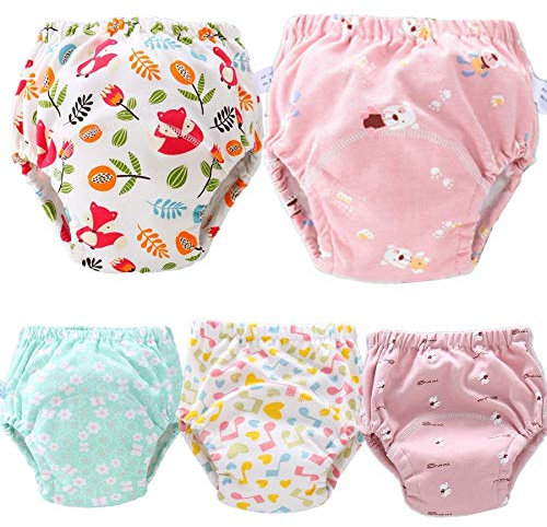 Fanny 5er Baby Trainerhosen Höschen Töpfchentraining Unterwäsche Lernwindel Windeln Windelhose zum Toilettentraining Töpfchentraining Bis 4 Jahre (C, 12-18Monat)