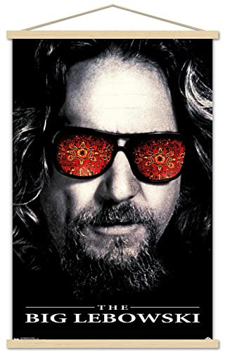 Trends International The Big Lebowski – Wandposter, 56,8 x 86,4 cm, Premium-Druck und Buchenholzaufhänger