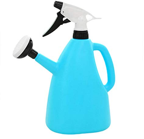 2 in 1 Gießkanne mit Sprüher Multifunktional Gartensprüher Auslaufsicher Kunststoff Gießkanne Wassersprühflasche für Gartenpflanzen Indoor Outdoor Pflanzen Blau