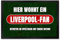 speecheese Hier wohnt EIN Liverpool-Fan Fußmatte XXL in 50x75 cm mit Rasenmotiv Sportfan Liverpool England Sport Europa