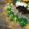 Riaxuebiy Monstera Leaf Lichterkette, grüne Palmenblätter, Flamingo, 1,65 m, 10 LED, USB/batteriebetrieben, für St. Patrick's Party, Innen- und Außenbereich, Dekorationen (Blatt, USB-betrieben)
