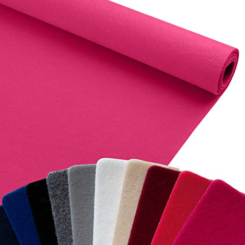 Primaflor Event- und Messeteppich Revexpo | 100x450 cm | Pink | Brandschutzklasse Bfl-s1, 5 mm Höhe, 680 g/m², glatte Oberfläche und individuell zuschneidbare Rollen bis 30 m Meterware