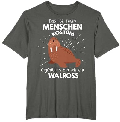Mein Menschen Kostüm Bin ich ein Walross, Halloween Outfit T-Shirt
