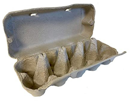 188 Eierkartons Eierverpackungen Eierschachteln für 10 Eier unbedruckt natur Bio Holzschliff - Inkl. Verpackungslizenz in D