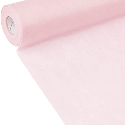 WELTRXE Vlies Tischläufer, Tischband aus Vliesstoff zur Dekoration, 28cm × 10m Rosa Tischdeko in Rolle, Edle Bunte Dekoration für Party Hochzeit Deko auch als Geschenkband für Festival Neujahr