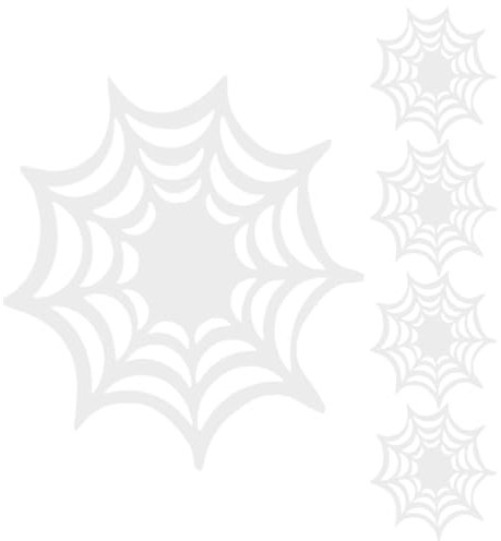 5Stücke Teiliges Halloween Spinnennetz Untersetzer Leuchtende Rutschfeste Hitzebeständige Tischmatte für Getränke Tischdeko für Partys und Halloween
