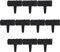 Bordure de Jardin, Lot de 40 éléments, H x P: 10 x 25 cm, en Plastique, Effet pièrre, éléments de Bordure, Couleur Noire