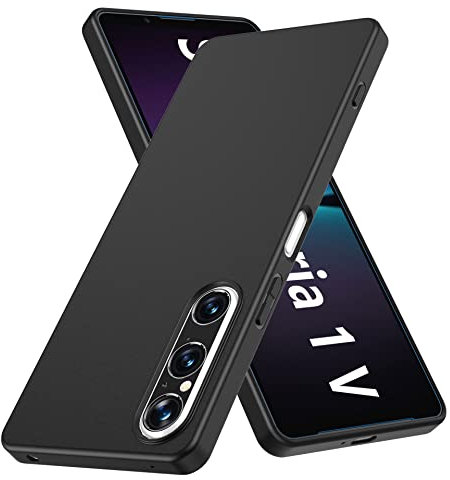 Anoowkoa Custodia Cover per Sony Xperia 1 V CASE, Ultra Sottile Morbido TPU Silicone Antiurto Protettiva Case Custodia con Assorbimento degli Urti e Anti-Graffio - Nero
