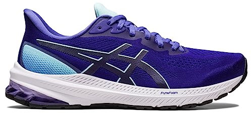 ASICS Women's GT-1000 12 Running Shoe, Eggplant/Aquamarine, 37.5 EU