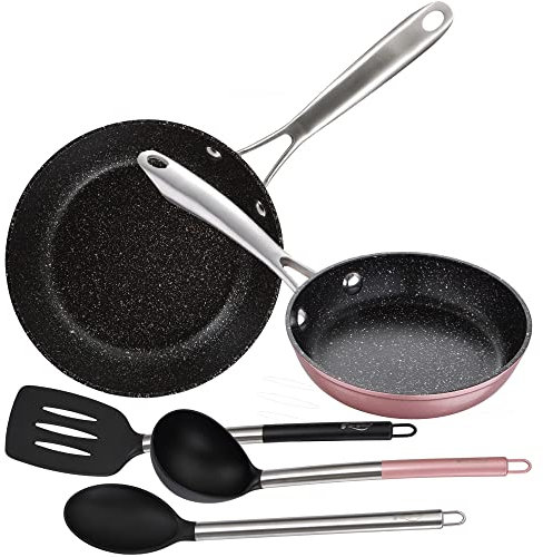 San Ignacio VITA Pan Set 16 x 4.0 and 20 x 5.0 cm Forged Aluminium Suitable for Induction Cookers with 3 Nylon Cookware Set