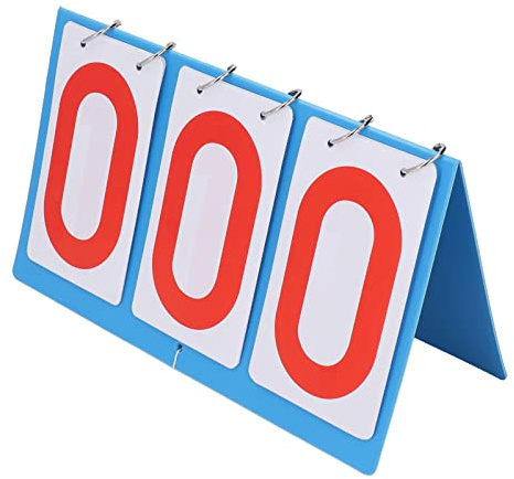 Kuuleyn Tableau D'affichage De Table, Compteur Point Tennis, Cornhole Scoreboards, Portable 3 Chiffres Flip Scoreboard Multifonctionnel Score Keeper pour Volleyball Basketball Tennis De Table