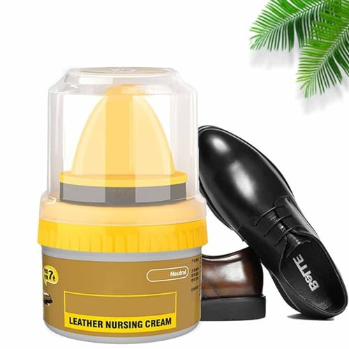 EHOTER Leder-Reparaturcreme mit Schwammapplikator, flüssige Schuhcreme, 50 ml, Leder-Schuhcreme, Schuhcreme, Schuhcreme, schützt das Leder, durchsichtig