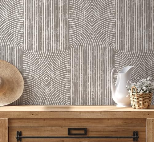 Fchen art Textur-3D-Wandkunst, Boho-Tapete, zum Abziehen und Aufkleben, beige, Kreistapete, modern, geometrisch, beige, Kontaktpapier, selbstklebendes Kontaktpapier für Schränke, strukturierte