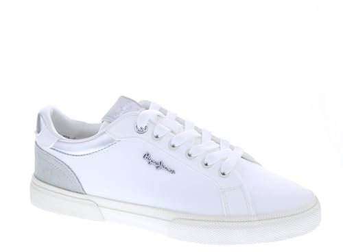 Pepe Jeans Damen Kenton Court W Sneaker, Grey Silver, 38 EU